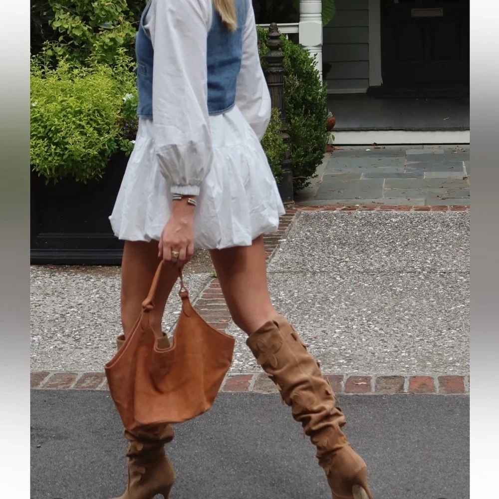 M.I.L.A. Emma Suede Bag in Brown Toffee